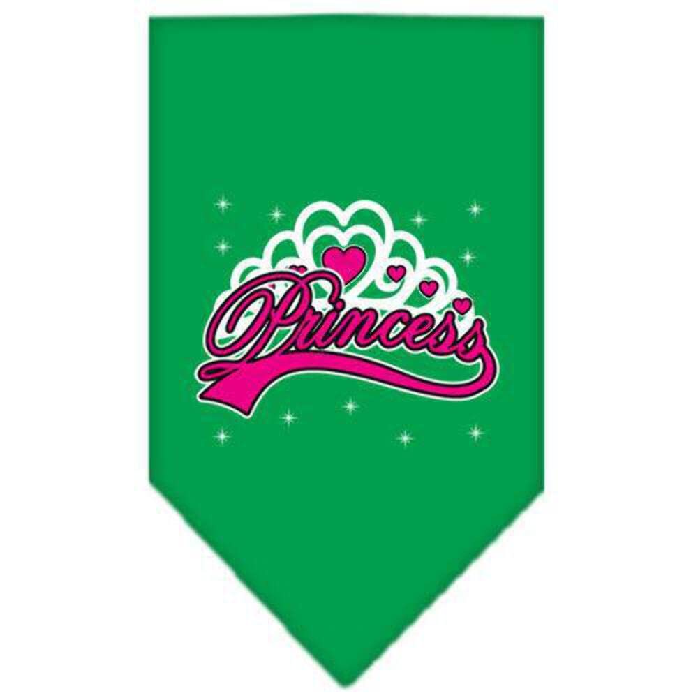 Custom Screen Printed Pet Bandana for Dogs - 'I'm A Princess' Emerald Green Small Dog Accessory | Perfect for Birthdays, Parties & Special Occasions