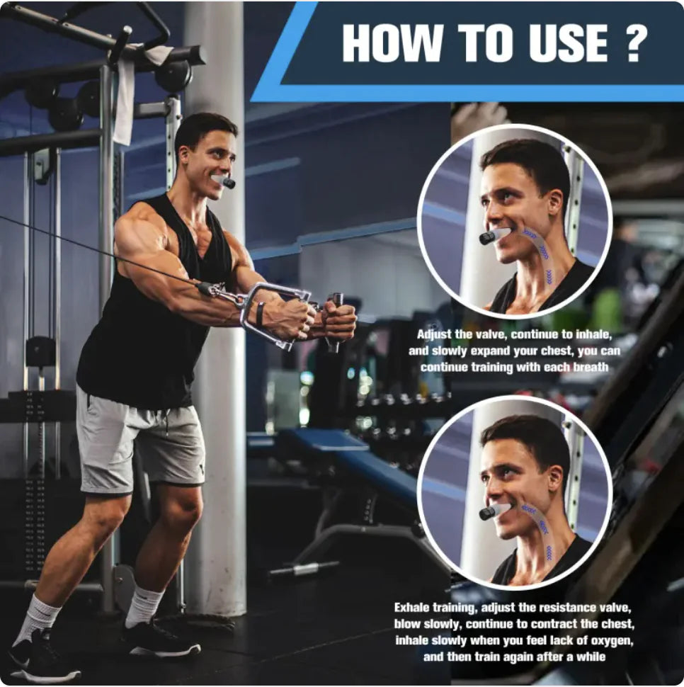 Adjustable Portable Breath Trainer - Improve Lung Capacity & Muscle Strength for Fitness, Singing & Sports Training | Lightweight & Travel-Friendly for Home, Gym & Outdoor Use