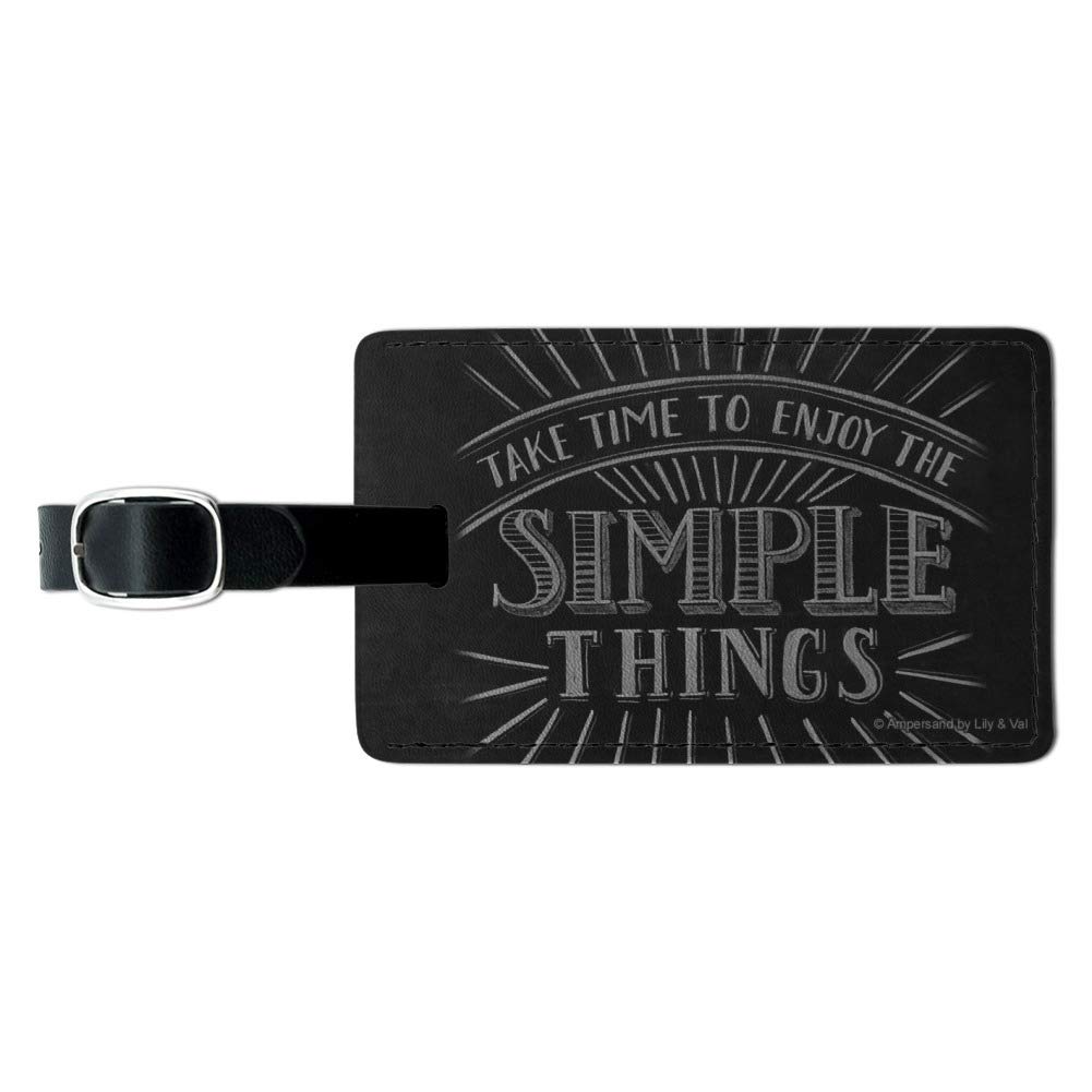 Premium Rectangle Leather Luggage Tag - Personalized Carry-On ID Tag for Suitcases & Travel Bags | Perfect for Business Trips, Vacations & Airport Identification