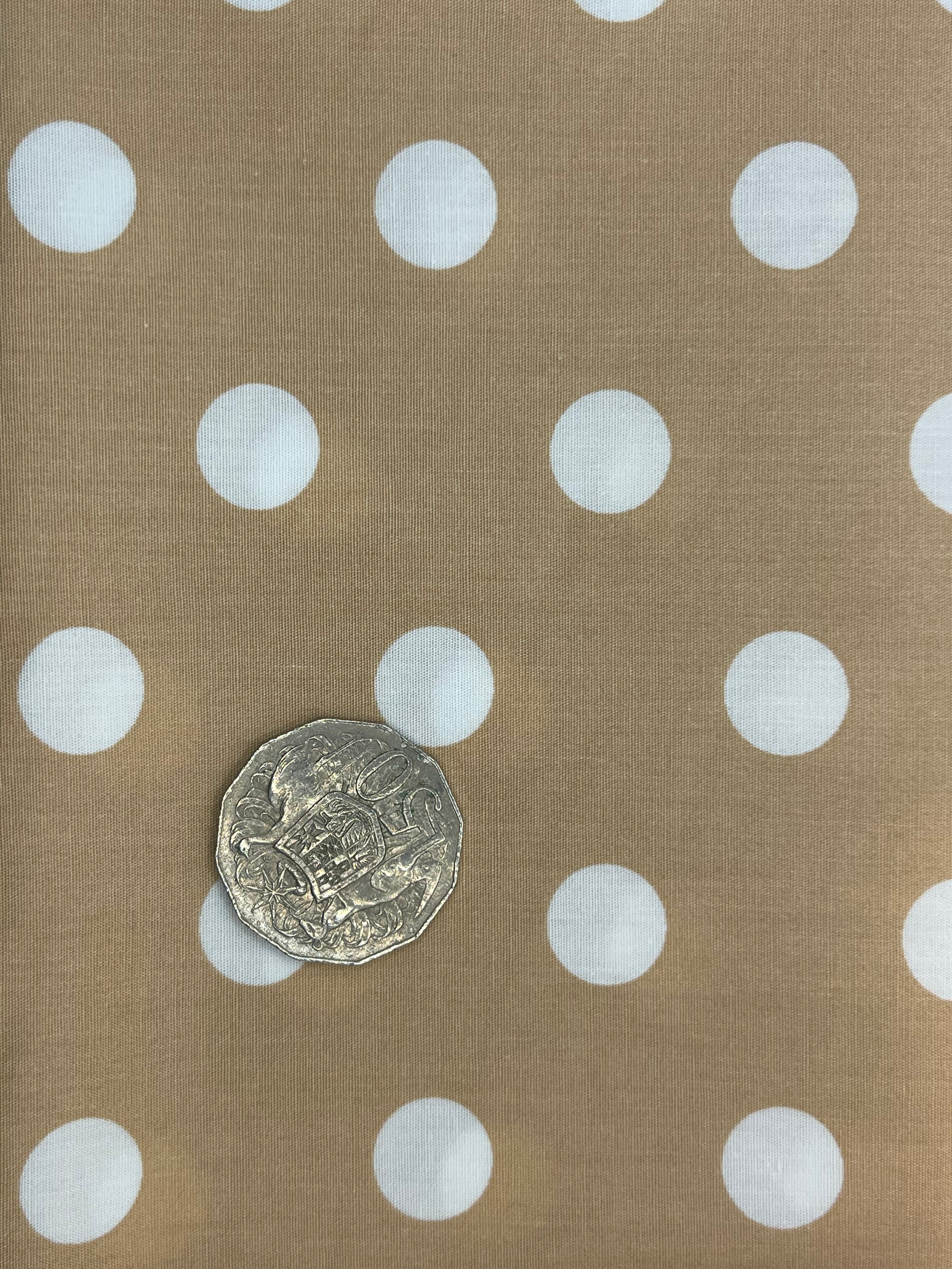 Caramel-Colored Large White Dots - Perfect for Home Decor, DIY Crafts, and Scrapbooking Projects