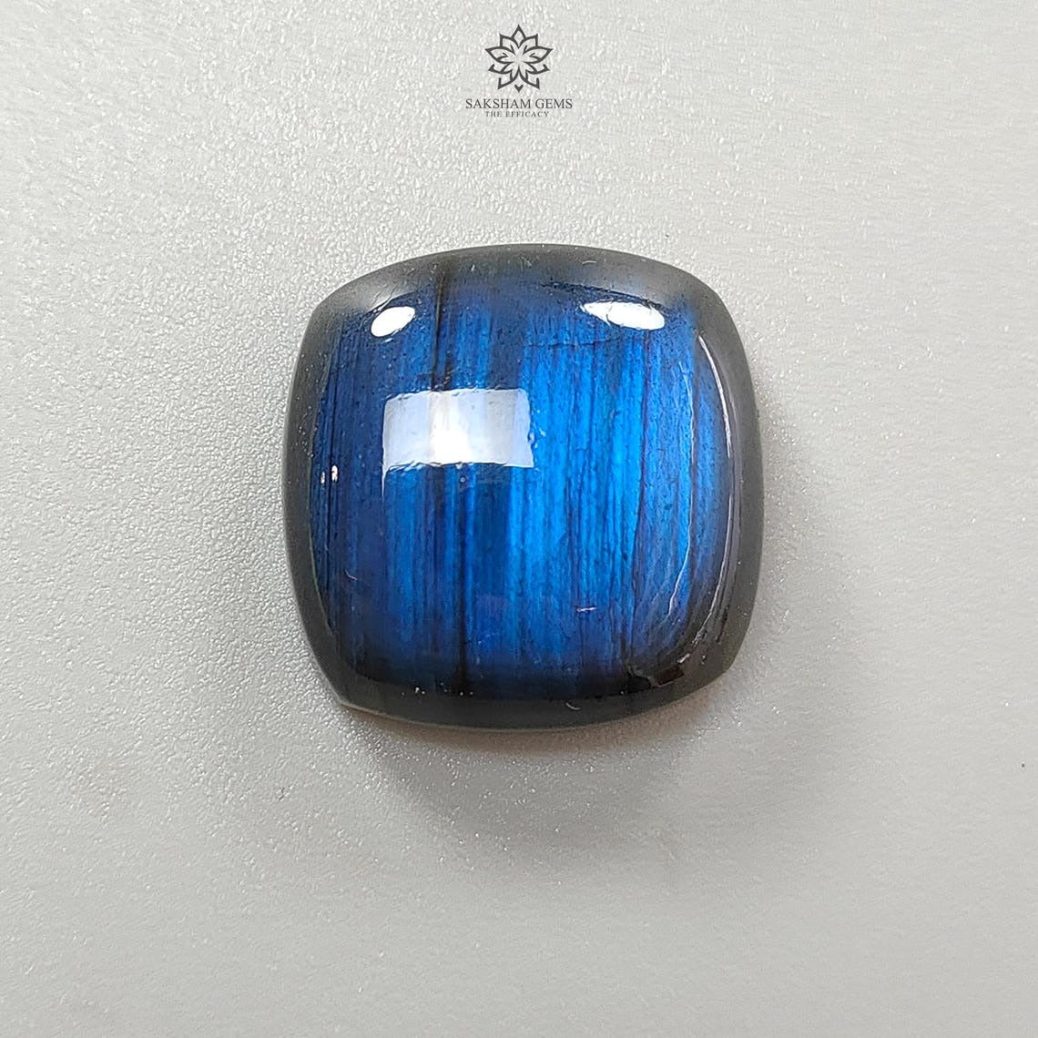Natural Blue Labradorite Gemstone Cabochon - Untreated Cushion Shape for Jewelry Making, Pendants, Rings & DIY Crafts | Healing Crystal for Meditation & Spiritual Gifts