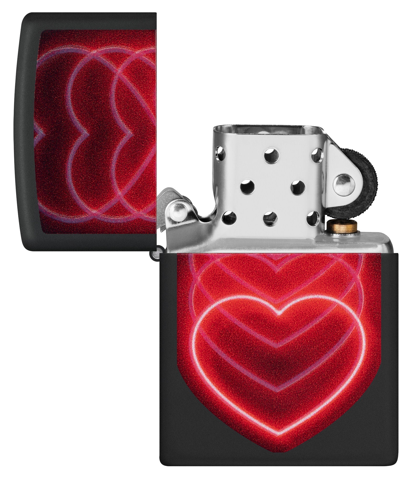 Black Light Heart Design LED Wall Art - Glow in The Dark Room Decor for Bedroom, Party & Home Aesthetic