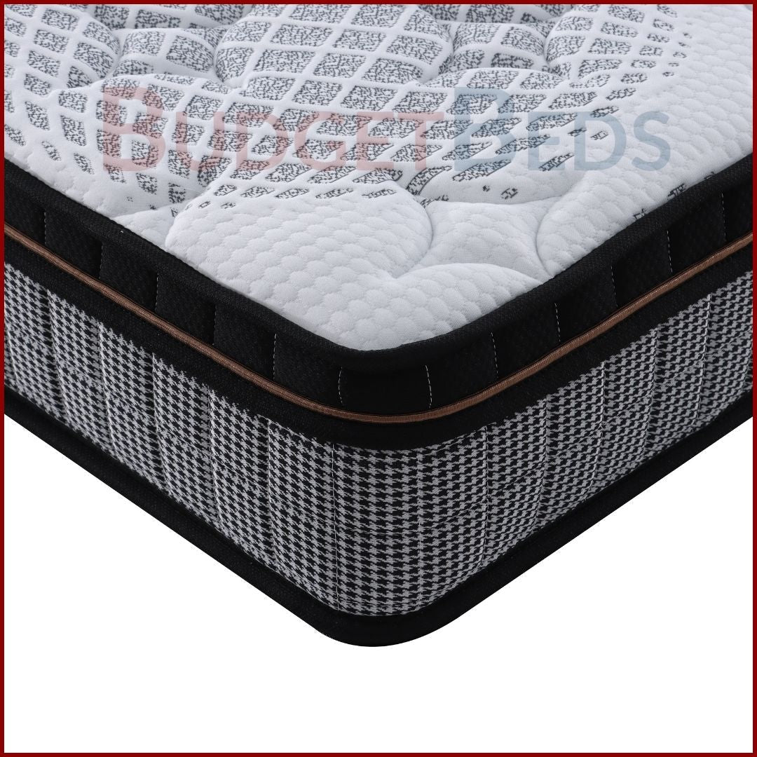 Premium Pocket Spring Mattress with Bed Base - Double Size for Ultimate Comfort & Support - Perfect for Bedrooms, Guest Rooms & Apartments
