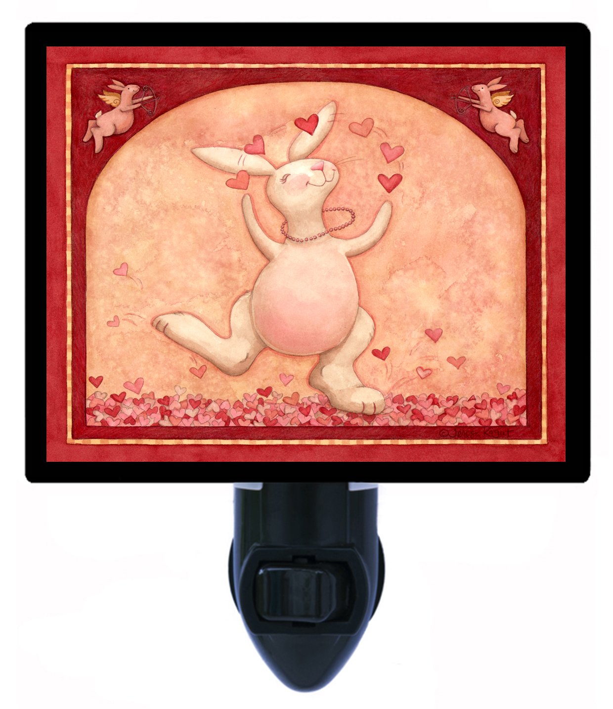 Valentine's Day LED Night Light - Cute Bunny Design for Romantic Bedroom Decor, Perfect Gift for Anniversaries & Holidays | Creates Cozy Ambiance for Couples