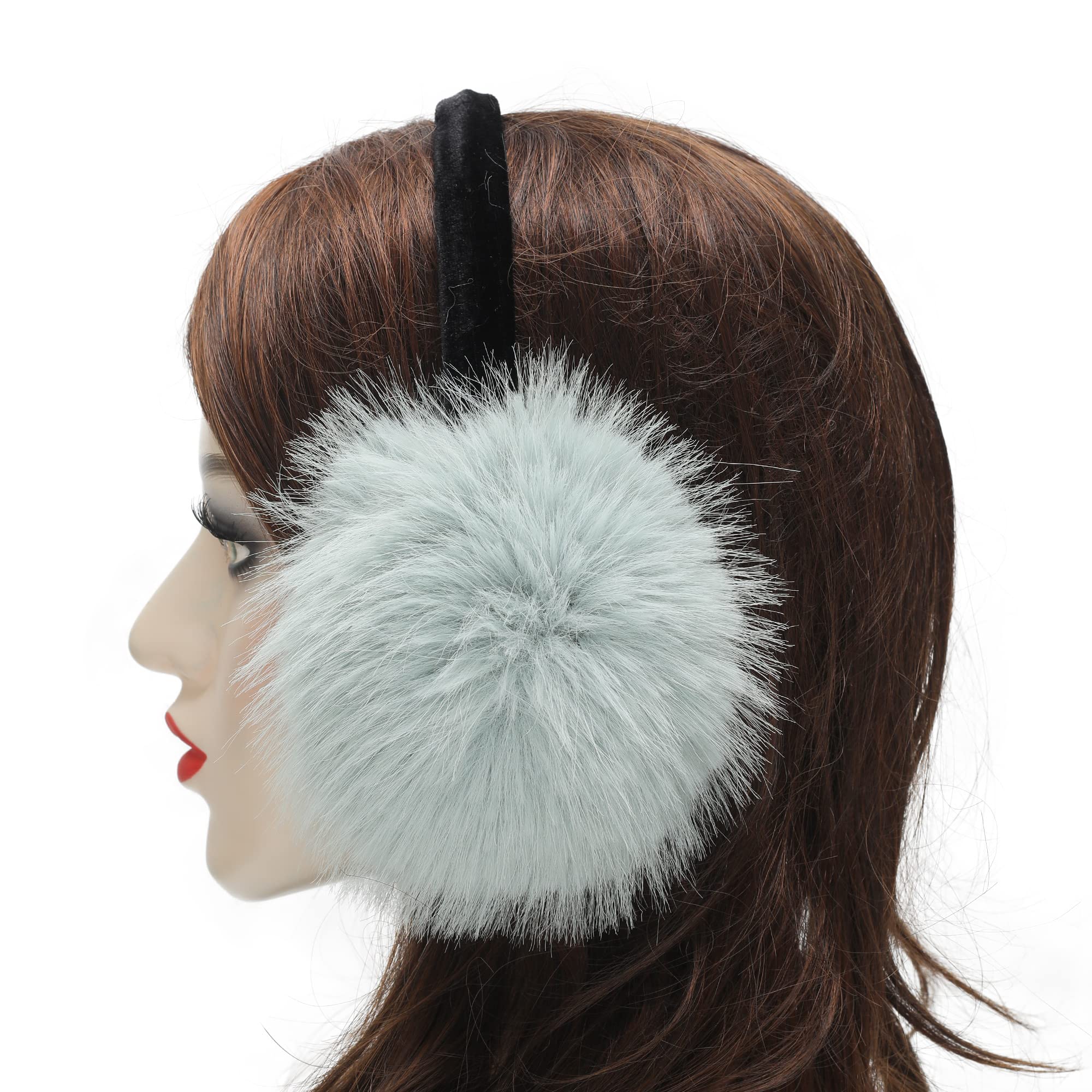 ZLYC Women's & Girls' Adjustable Faux Fur Ear Muffs - Soft Winter Ear Warmers for Cold Weather - Perfect for Skiing, Snowboarding, and Outdoor Winter Activities