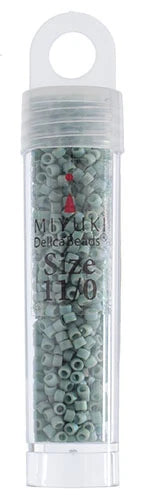 11/0 Delica Beads #2313 - Frosted Glazed Rainbow Green Mint (5.2g) - Perfect for Jewelry Making, Beadwork & DIY Crafts