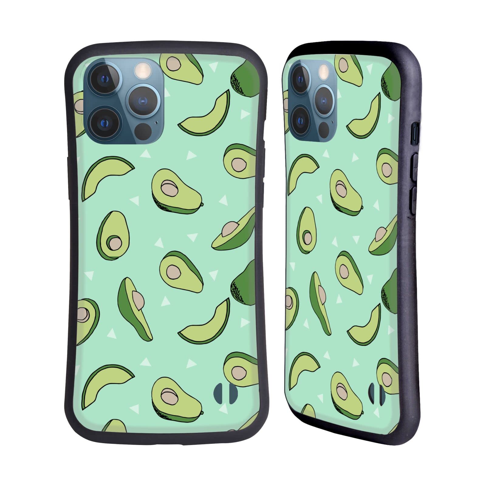 Officially Licensed Andrea Lauren Avocado Food Pattern Hybrid Case for Apple iPhone 13 Pro Max - Cute Protective Phone Cover for Women, Girls, Food Lovers | Perfect Gift for Kitchen, Home, Office & Daily Use