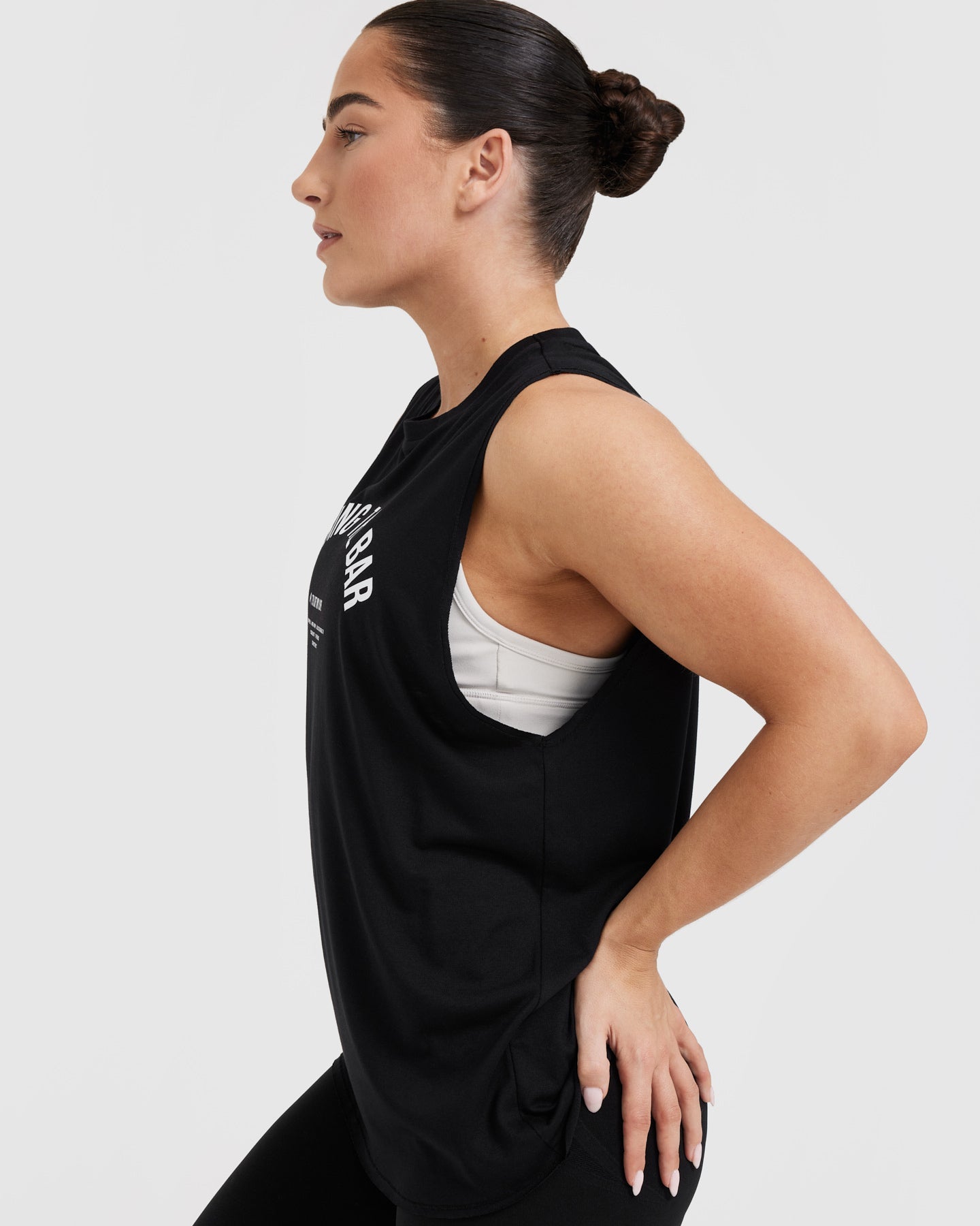 Raising The Bar Graphic Unisex Muscle Vest for Men & Women | Black | Gym Workout, Running, Fitness Training
