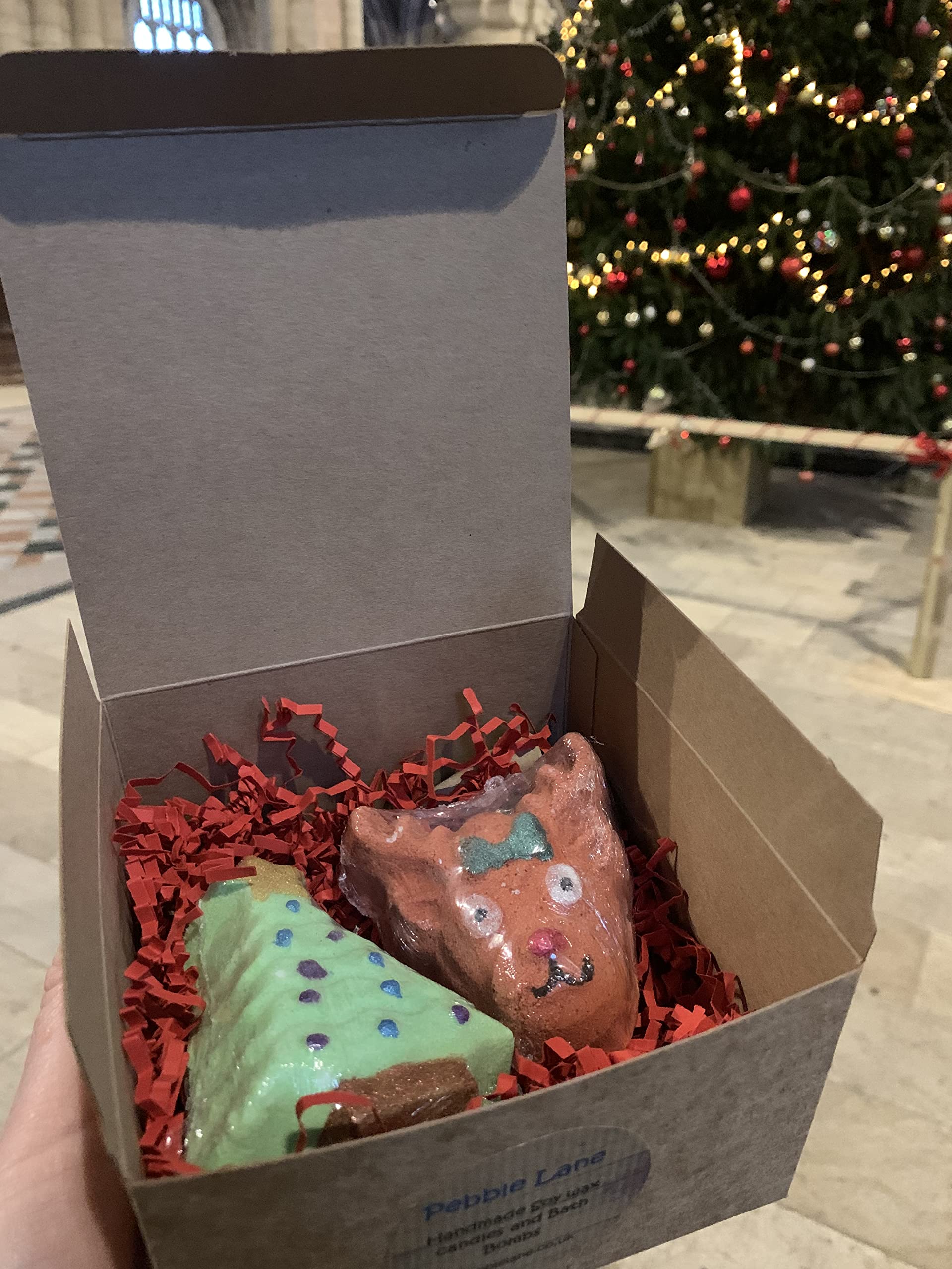 Festive Reindeer & Christmas Tree Bath Bomb Gift Set - Holiday Relaxation & Aromatherapy for Spa, Self-Care & Christmas Gifts