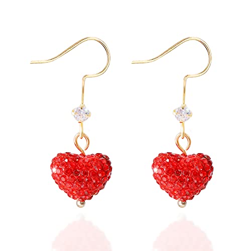 Bling heart earring