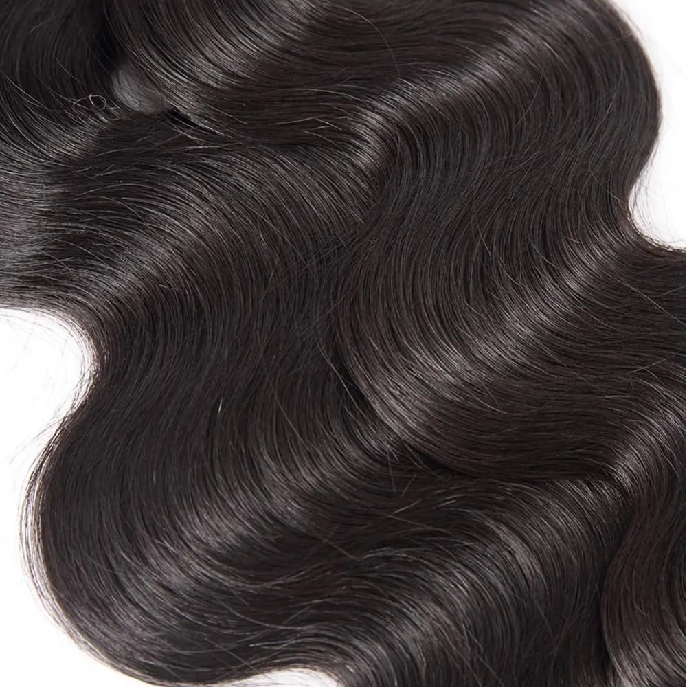 Premium 10A Grade 100% Unprocessed Virgin Human Hair Bundles - Natural Black Body Wave Weave (20/22/24 Inch) - Perfect for Protective Styles, Sew-Ins, and Everyday Glamorous Looks