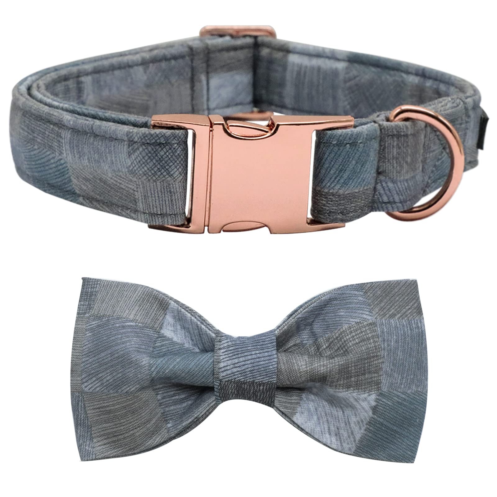 Premium Adjustable Dog Collar with Bow Tie - Metal Buckle Pet Collar for Small Medium Large Dogs & Cats | Stylish Fashion Accessory for Puppies, Boy & Girl Pets | Perfect for Daily Walks, Parties & Photo Shoots