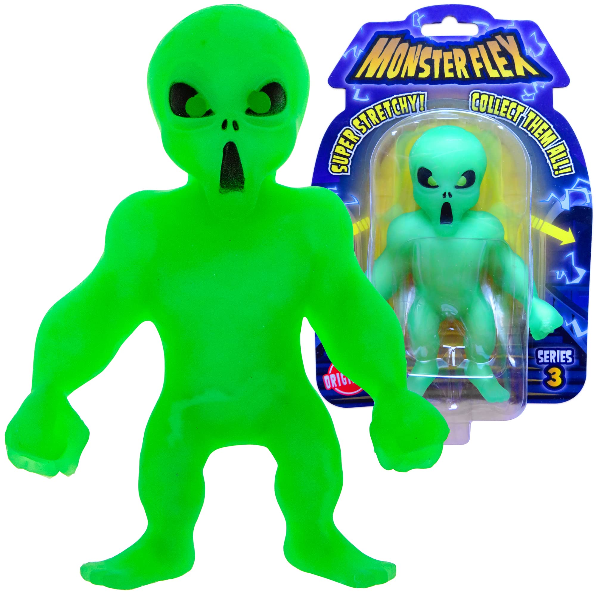Monster Flex Stretchy Toys for Kids - 14 Unique Spooky Stretch Monsters Sensory Fidget Stress Relief Toys for Boys & Girls | Birthday Party Favors, Classroom Rewards & ADHD Anxiety Relief (Series 3 Alien)