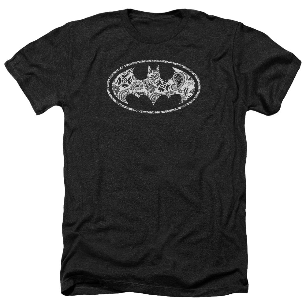 Batman Paisley Bat Graphic Unisex T-Shirt for Men & Women - Soft Heather Cotton Tee for Casual Wear, Cosplay & Superhero Fans