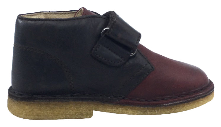 Naturino Kids' Hook & Loop Chukka Desert Boots for Boys & Girls - Comfortable & Stylish Moro Bordeaux - Perfect for School, Play & Outdoor Adventures