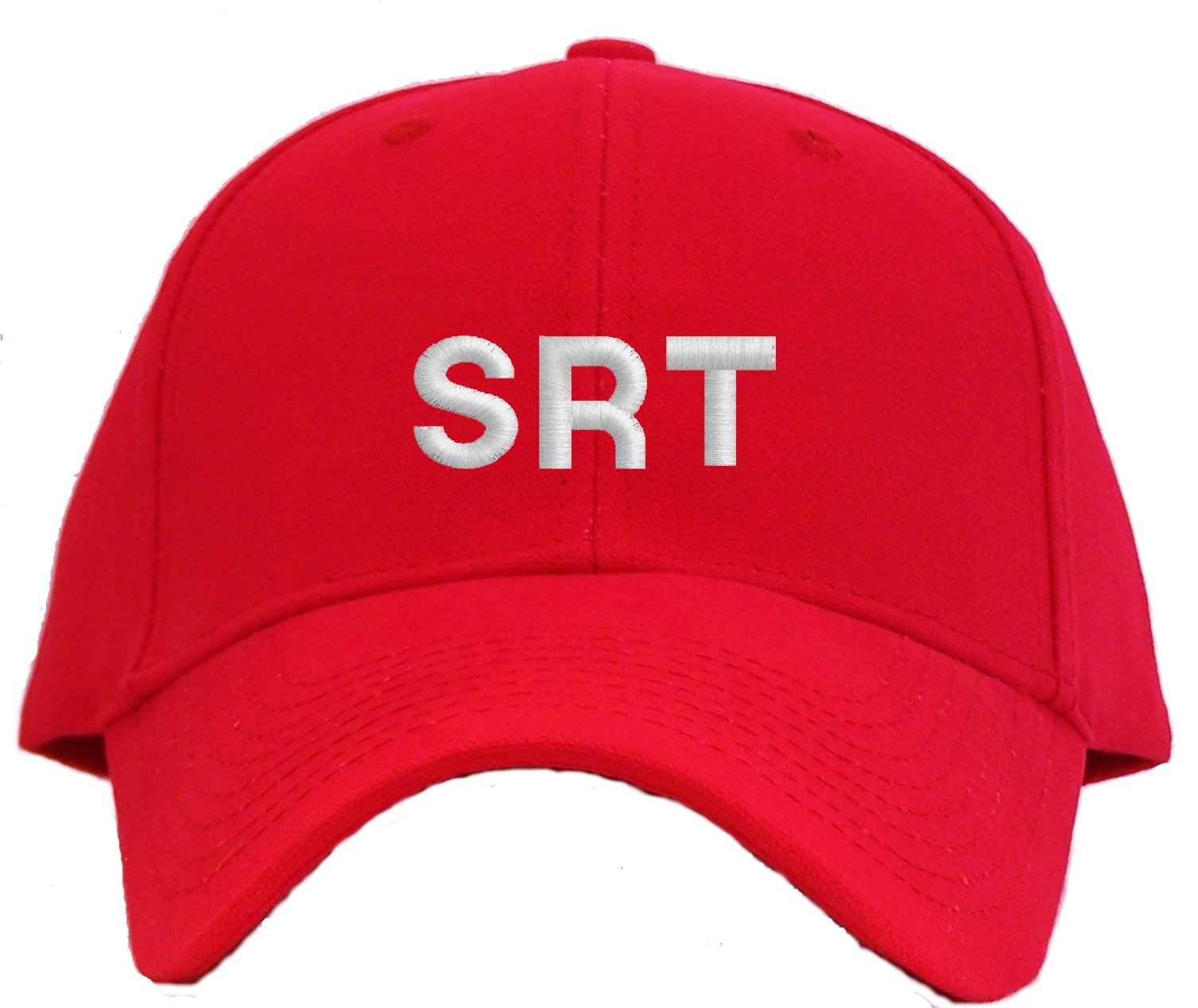 SRT Embroidered Baseball Cap for Men & Women - Adjustable Red Cotton Hat for Outdoor Sports, Hiking & Casual Wear