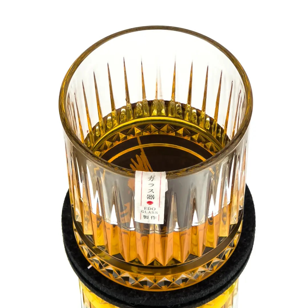 Premium Ozoku Whisky Glass Set - 350ml Japanese Style Crystal Clear Tumbler with Elegant Wooden Gift Box - Perfect for Scotch, Bourbon, Whiskey Tasting & Home Bar Decor