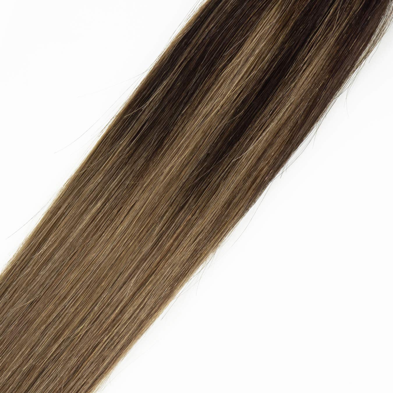 Loxxy Tape-In Hair Extensions 20inch - 100% Human Remy Brazilian Hair, Invisible & Natural Straight, Double Weft 50g (#2-6 Darkest Brown to Medium Brown Balayage) for Daily Styling & Special Occasions