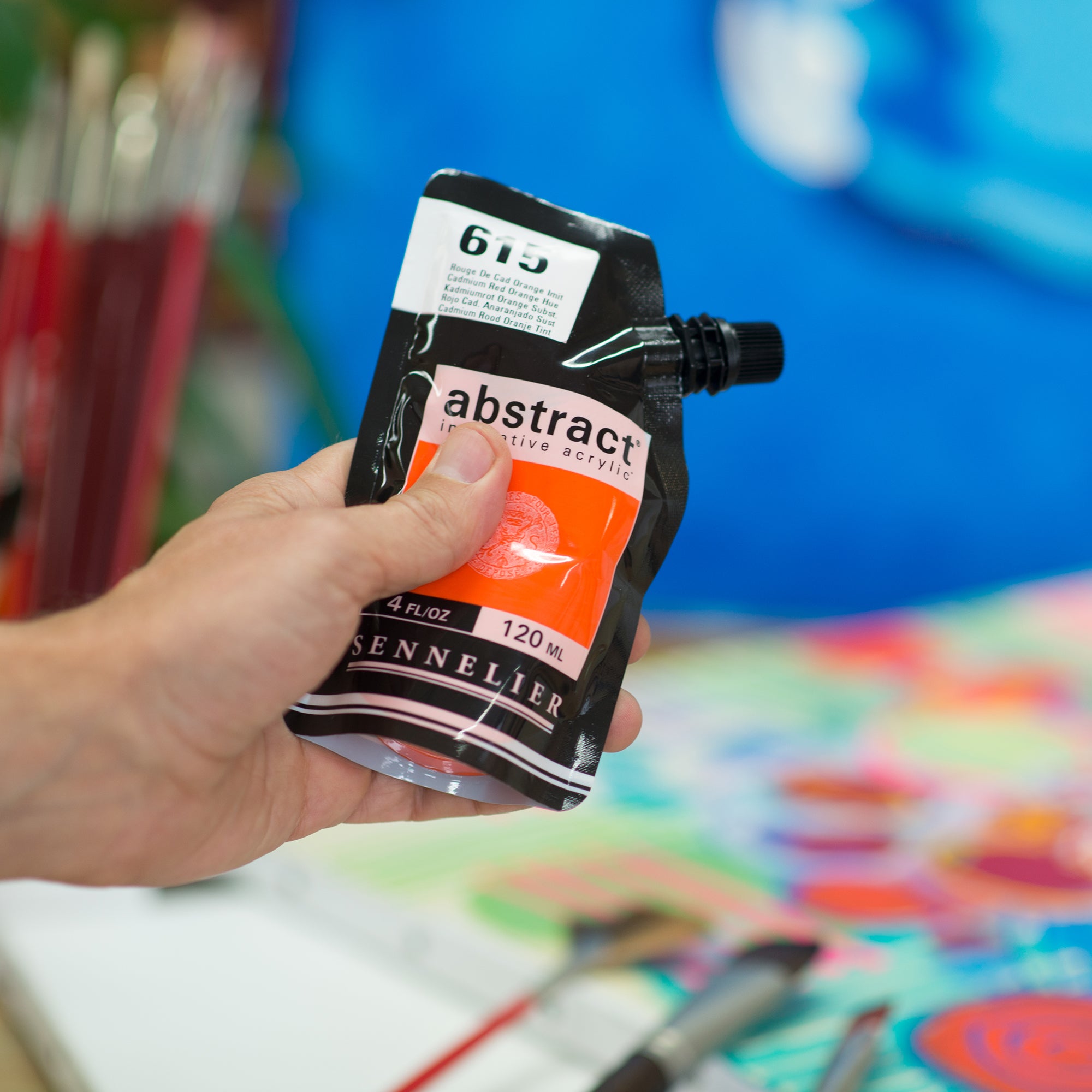 Abstract Acrylic Paint - High Viscosity Titan Buff for Canvas Art & DIY Home Decor | Professional Artist Quality Acrylics for Painting, Crafts & Creative Projects