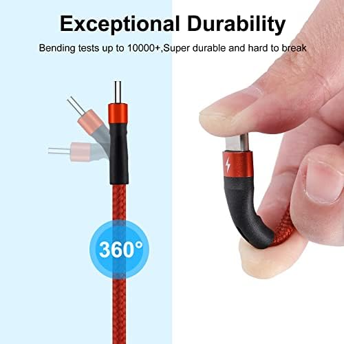 SIQWIO 4-in-1 Multi Charging Cable 3A Fast Charger 4Ft Nylon Braided - USB A/USB C to Micro USB/Type C/Lightning - Compatible with Samsung Galaxy, Pixel, Sony, LG, Nexus Smartphones & Tablets | Perfect for Home, Office, Travel & Car Charging