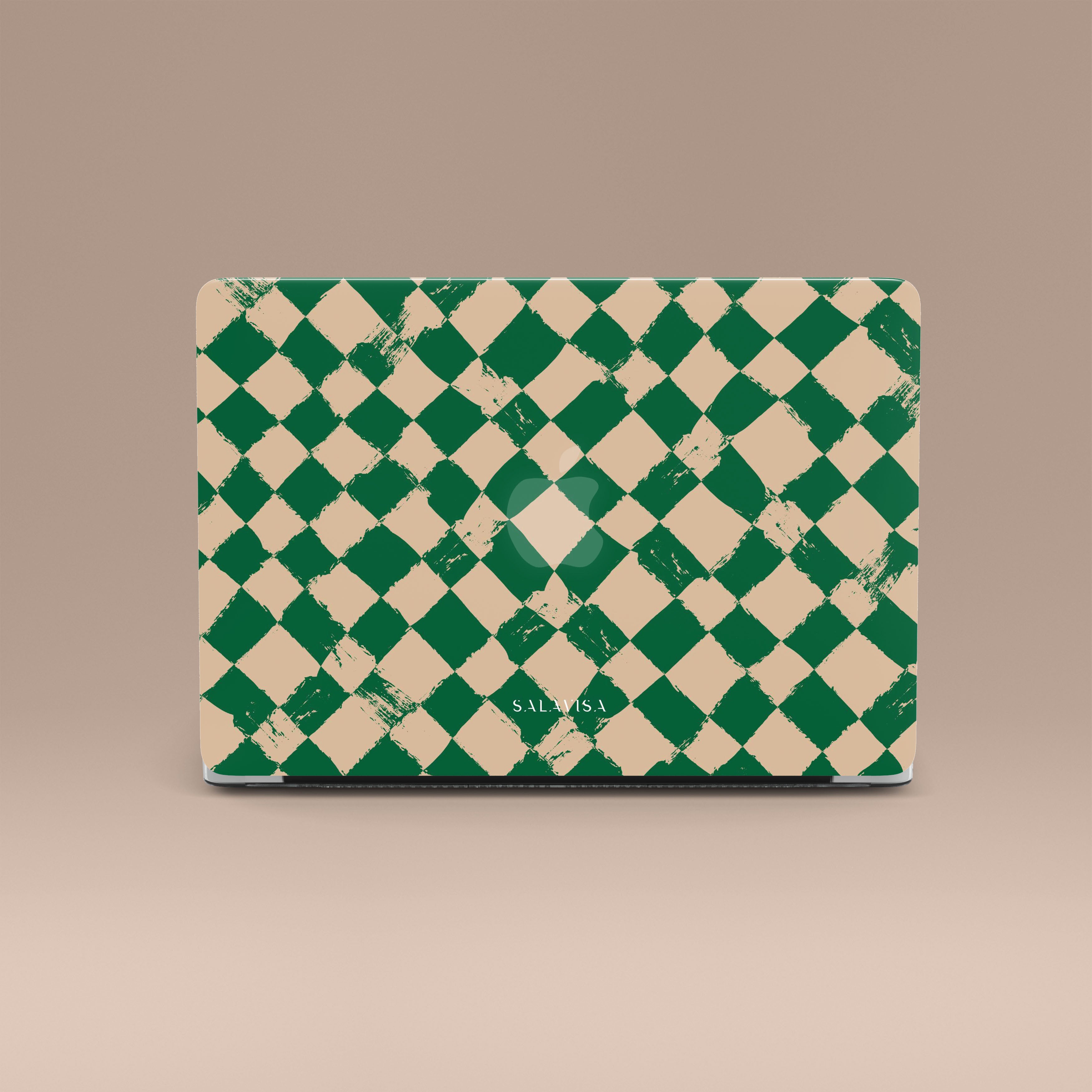 Premium Green Chess Design Protective Case for MacBook Pro/Air - Stylish & Durable Laptop Cover for Work, Travel & School