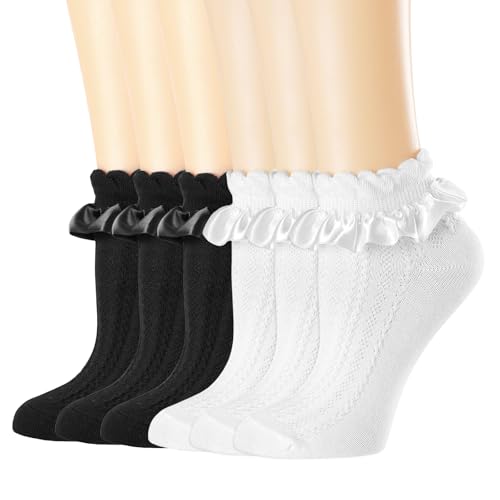 6pairs( 3black+3 White-short Style1)
