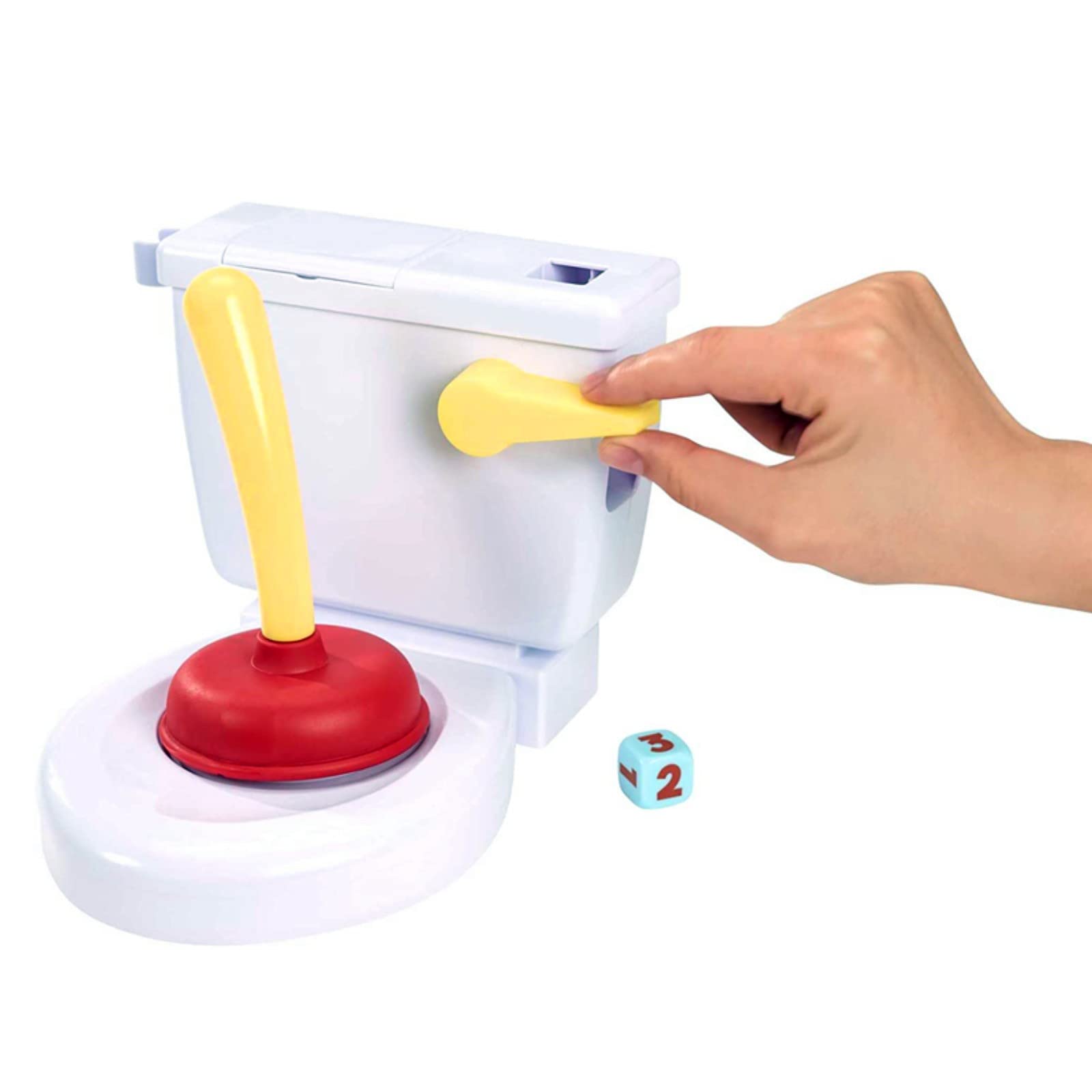 Funny Prank Toilet Flush Toy - Stress Relief Gag Gift for Jokes & Office Pranks - White KD1 Prank Toy for Parties, Gifts & Practical Jokes