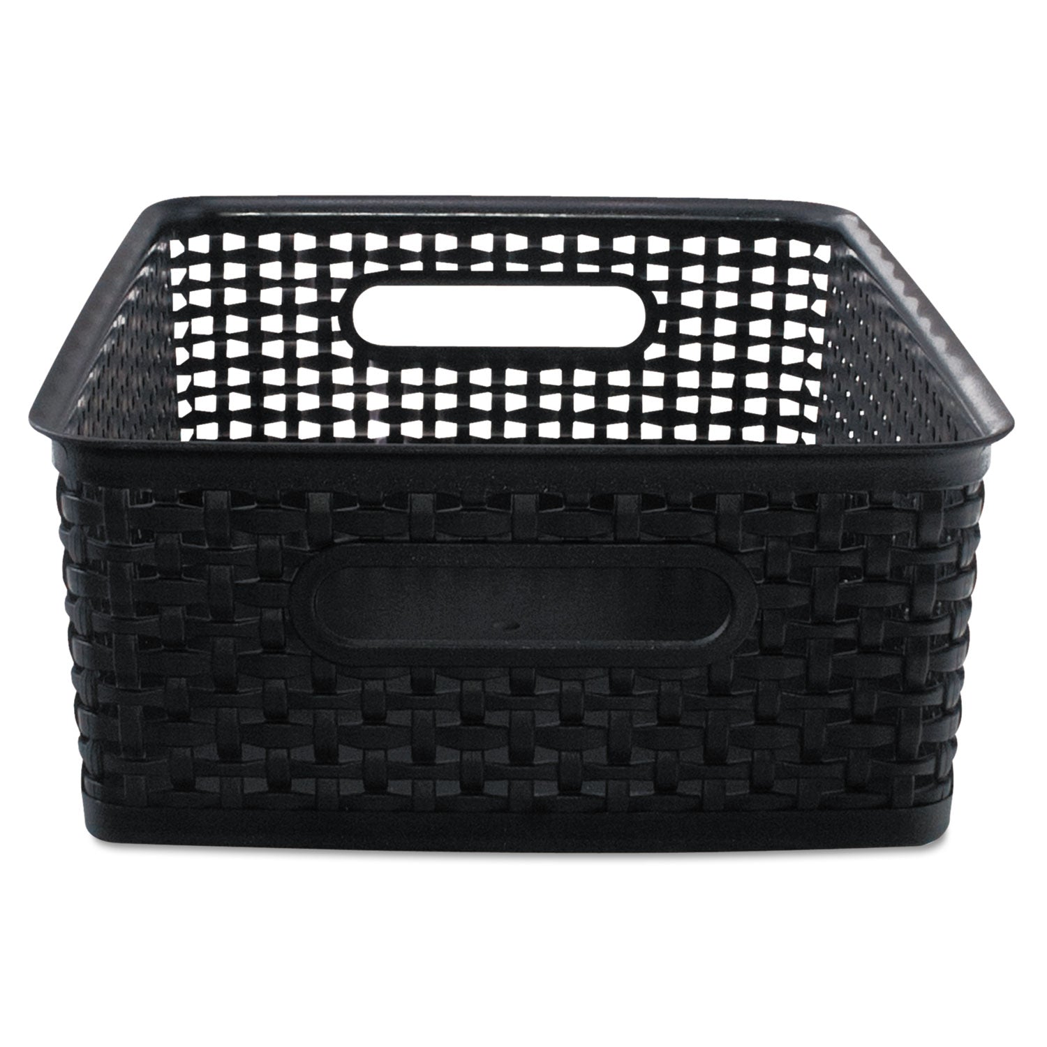 Advantus Black Weave Storage Bins - 14.25