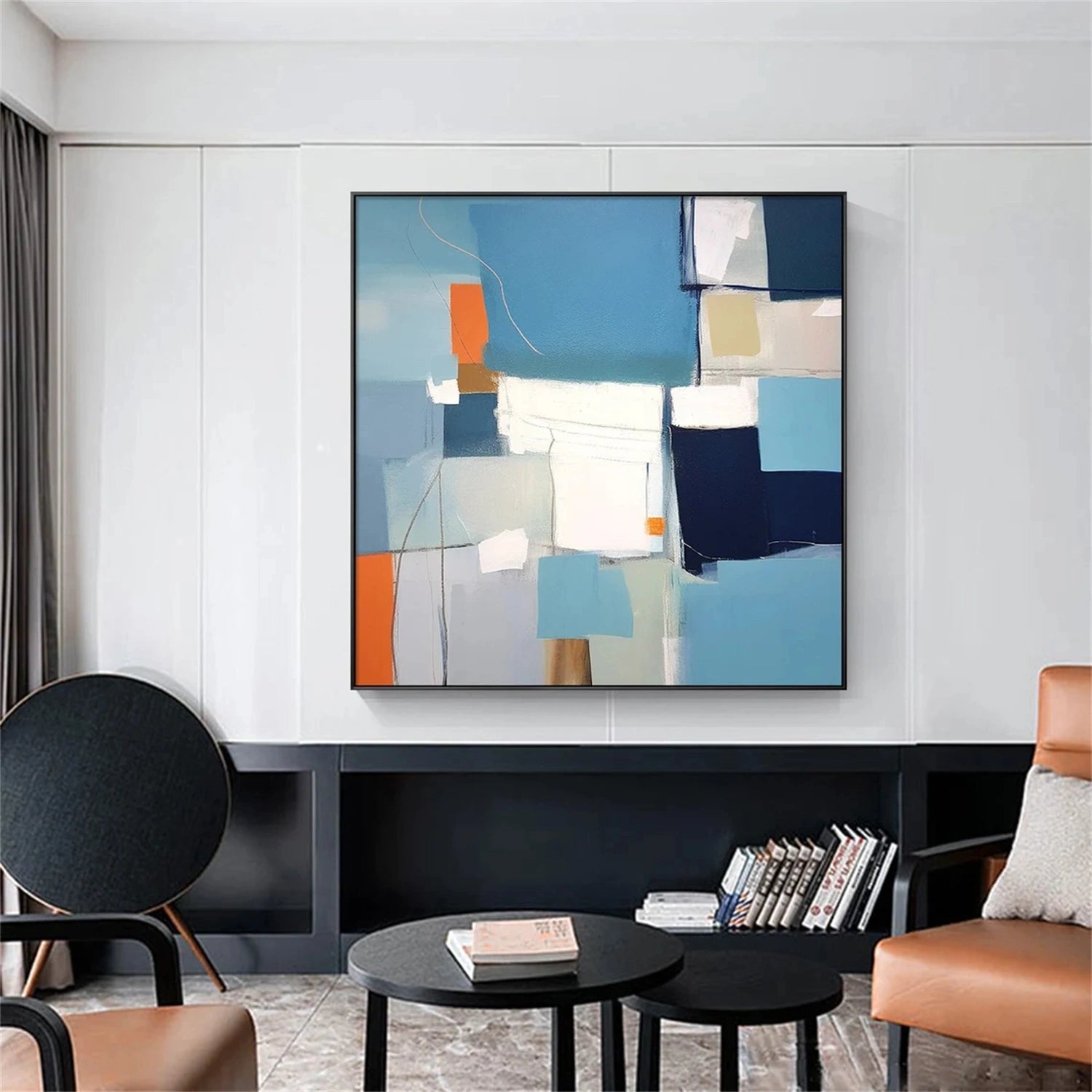 Abstract Painting #AB 292 - Modern Wall Art Decor for Living Room, Bedroom & Office - Handmade Canvas Artwork