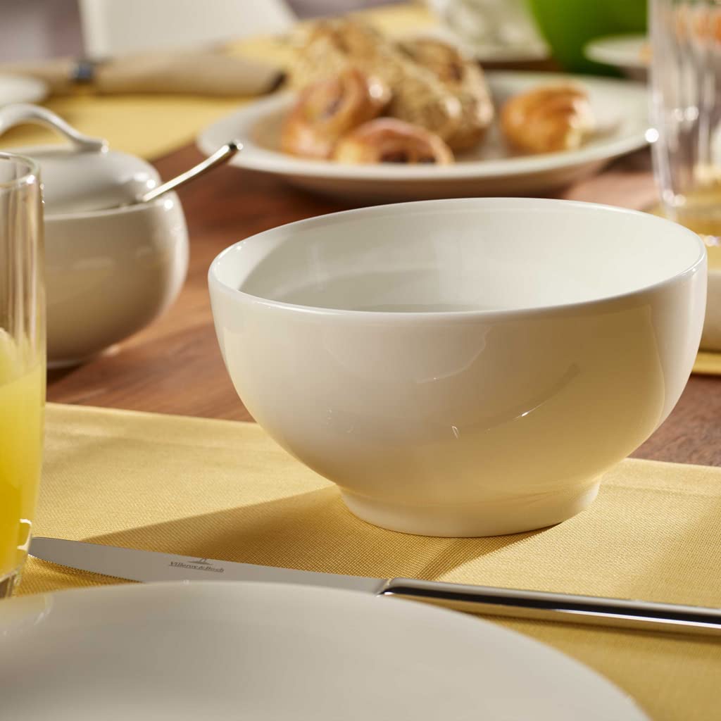 Villeroy & Boch New Cottage Basic 4-Piece Dinner Plate Set - Elegant Porcelain Tableware for Fine Dining, Home Entertaining & Special Occasions