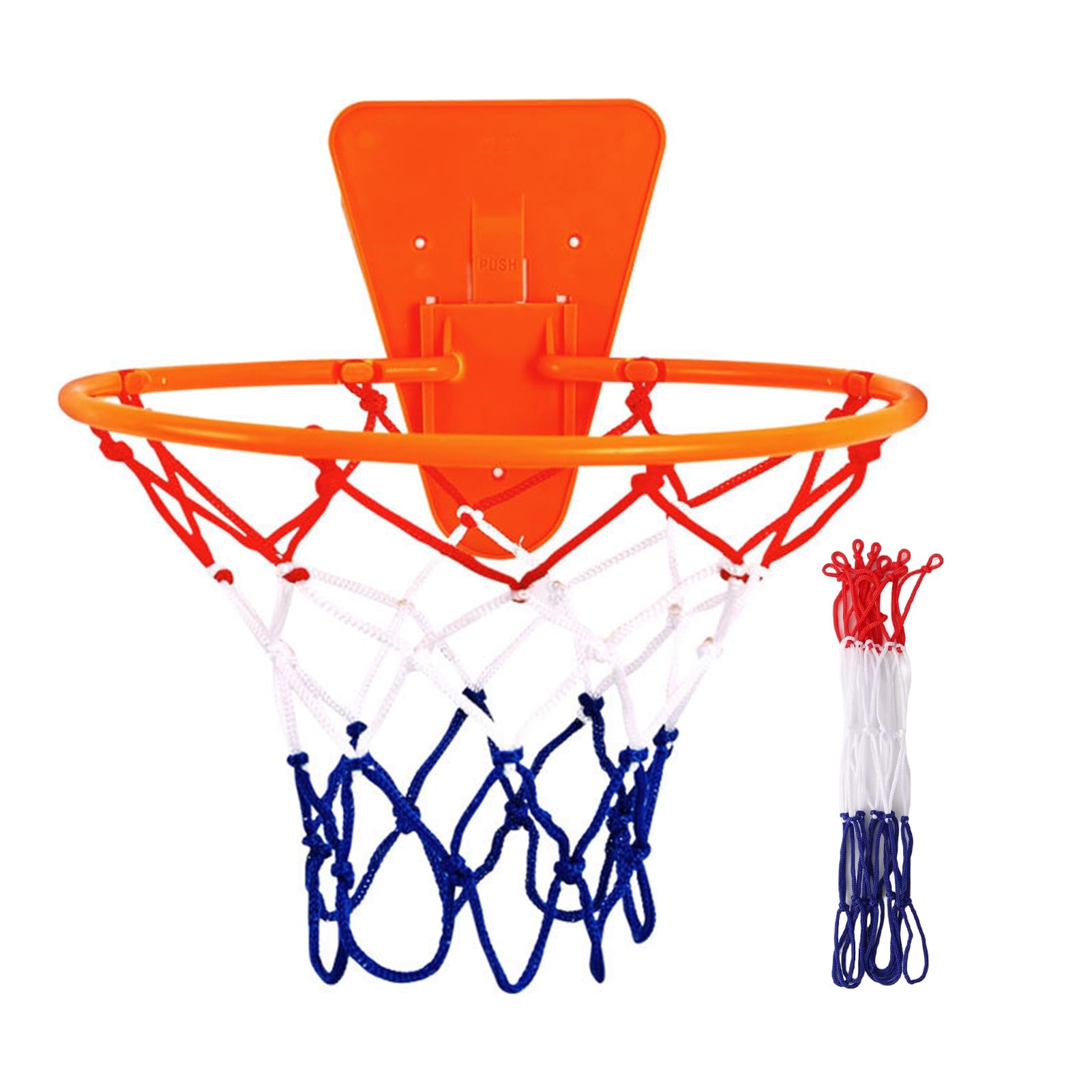 Mini Indoor Basketball Hoop Set - Space Saving Over Door Basketball Rim for Kids, Easy to Install with Silent Ball - Perfect for Bedroom, Playroom & Office Fun