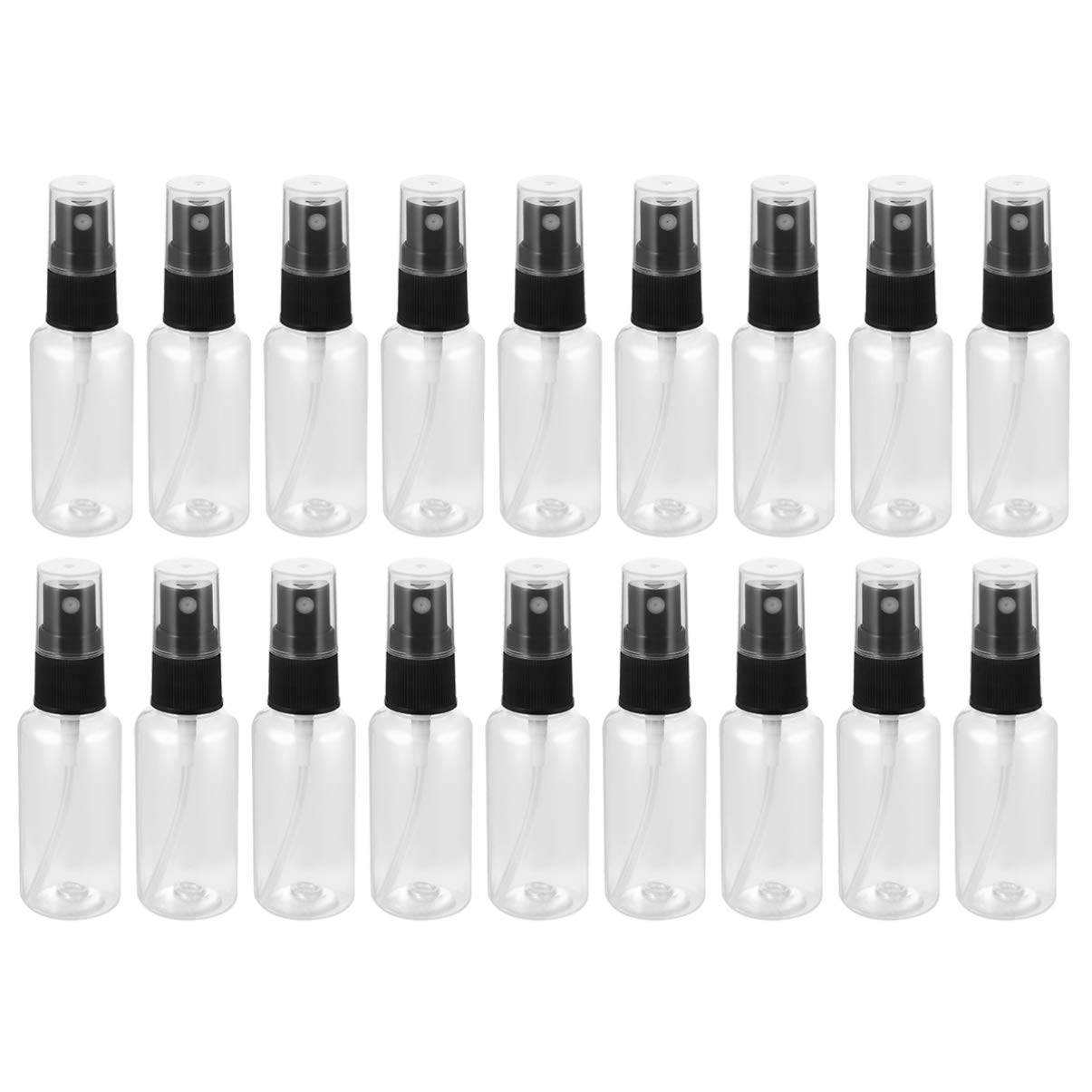 ULTECHNOVO 30ml Clear Plastic Fine Mist Spray Bottles - 18 Pack Travel Size Refillable Perfume & Essential Oil Bottles for DIY, Beauty, Haircare & Home Use