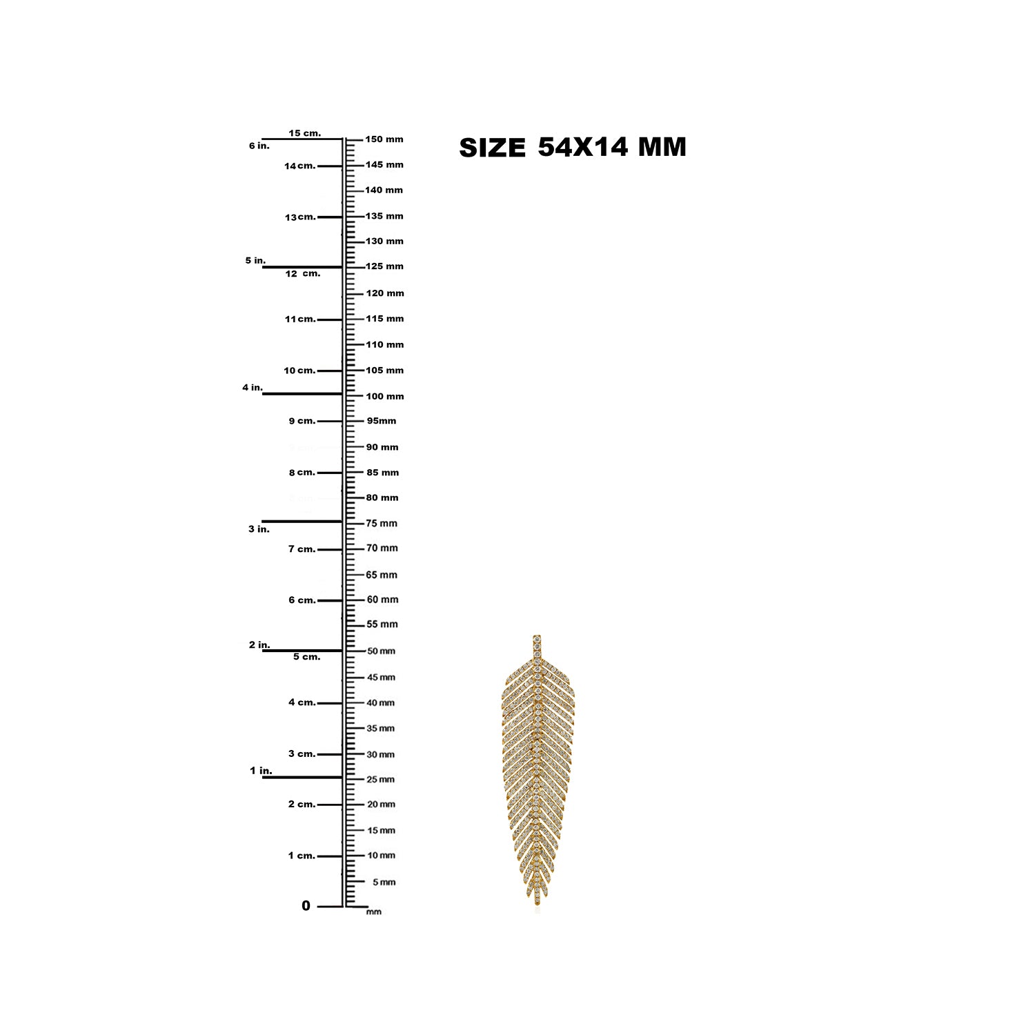 18K Yellow Gold Micro Pave Diamond Angel Feather Pendant Necklace for Women - Elegant Gift for Birthday, Anniversary & Special Occasions
