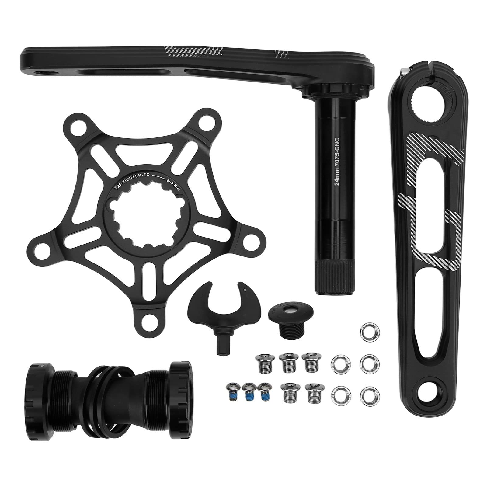 BNineteenteam 130 BCD Bike Crankset - Lightweight Aluminum Alloy Single Speed Crankset for Track & Road Bicycles | Perfect for Urban Commuting, Fixed Gear Riding & Performance Cycling