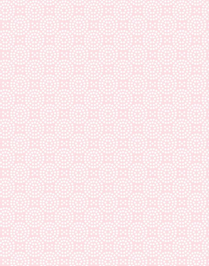 Dot Dot Wallpaper by Wallshoppe in Ballet Slipper Pink - Peel and Stick Removable Wallpaper for Nursery, Bedroom, or Home Office Decor