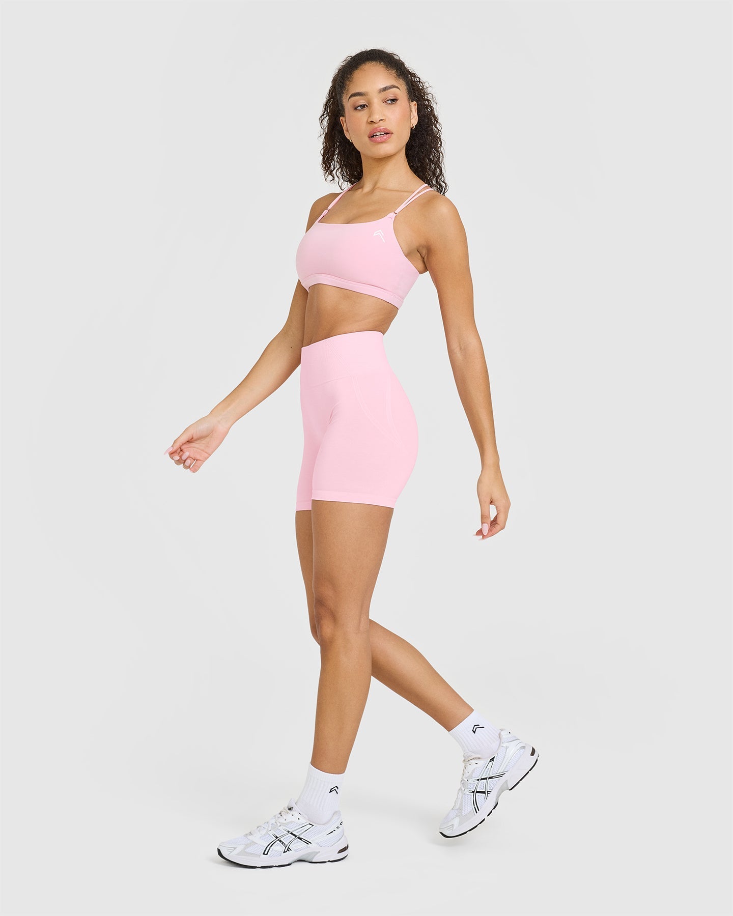 Everyday Comfort Cross Over Bralette - Soft Wireless Support in Petal Pink | Yoga, Lounge & Sleep Wear for Women