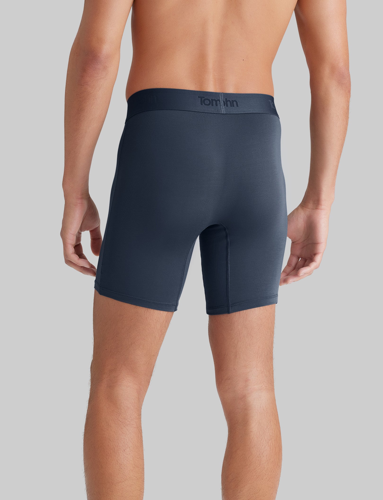 Second Skin Mid Length Boxer Briefs - 6 Pack (3 Pairs) for Men | Ultra Soft Breathable Underwear | Perfect for Workout, Running & Everyday Comfort