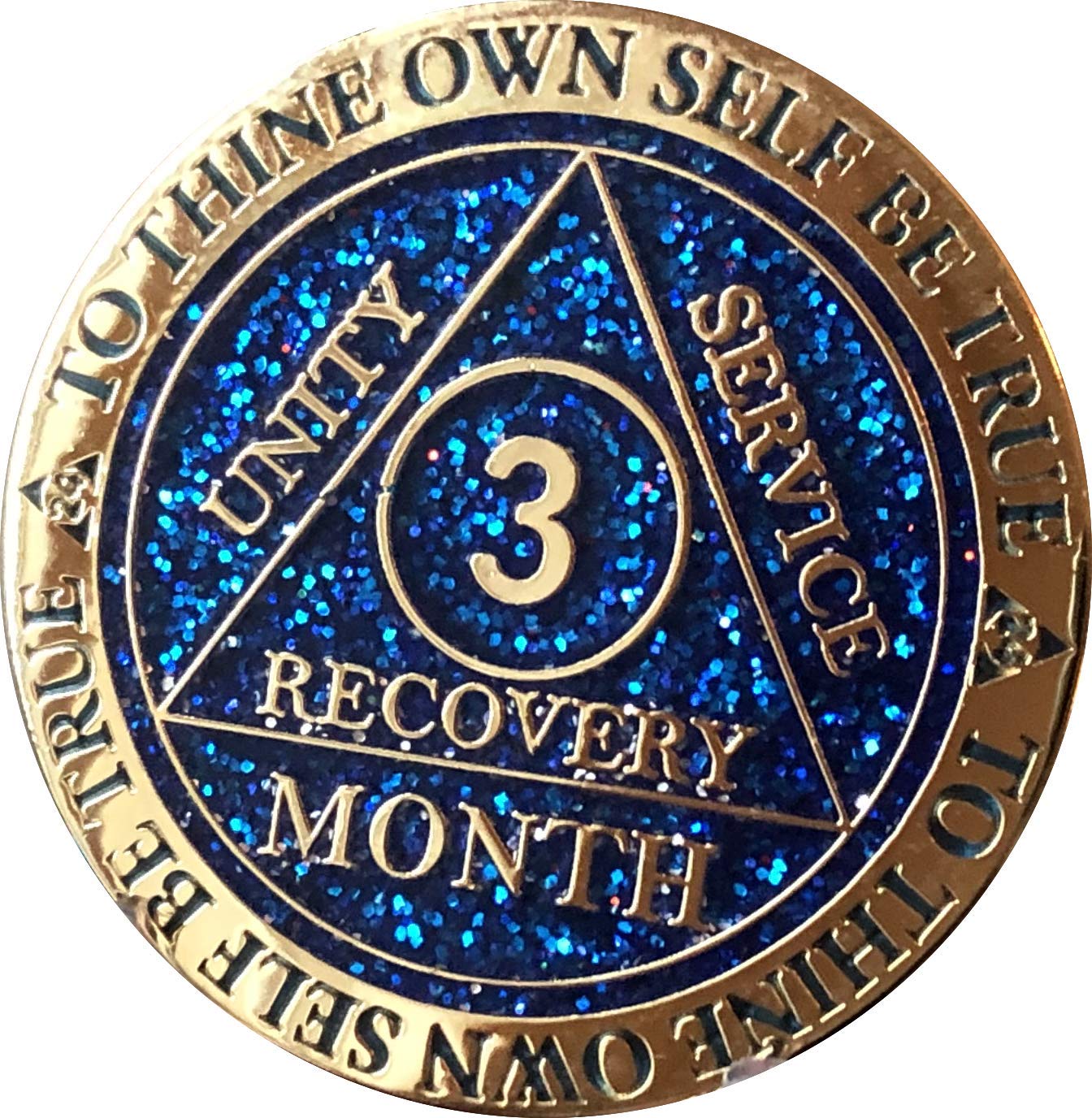 Month AA Medallion Reflex Glitter Gold Plated Chip - Elegant Jewelry for Parties, Gifts & Special Occasions