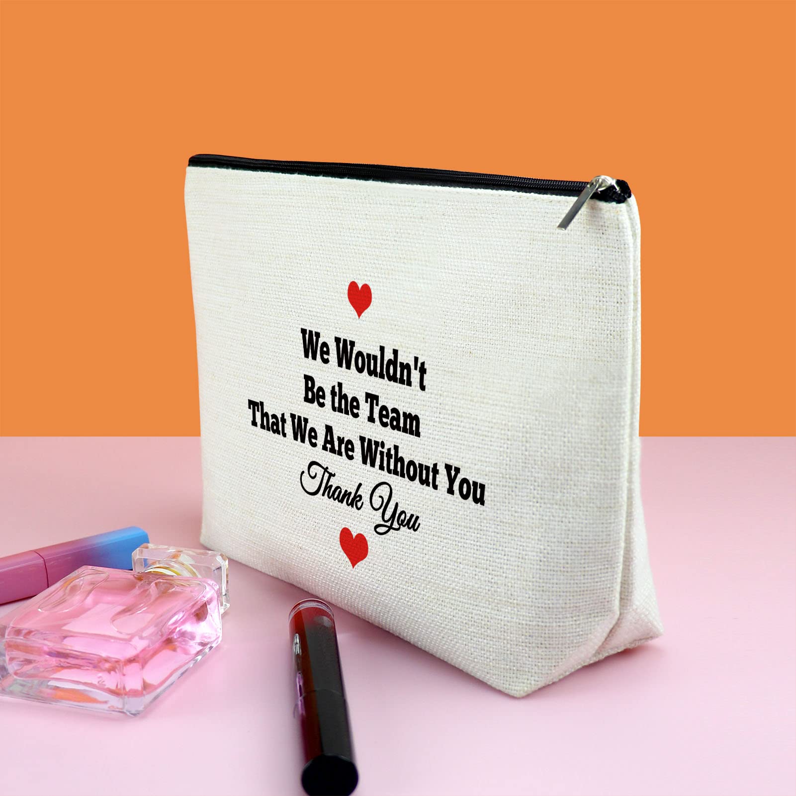 Premium Leather Makeup Bag for Women - Elegant Boss Gift, Leader Appreciation Present, Thank You Gift for Manager/Supervisor/Coach - Perfect for Birthday, Retirement, Farewell & Coworker Gifts (Great for Office, Travel & Daily Cosmetics Storage)