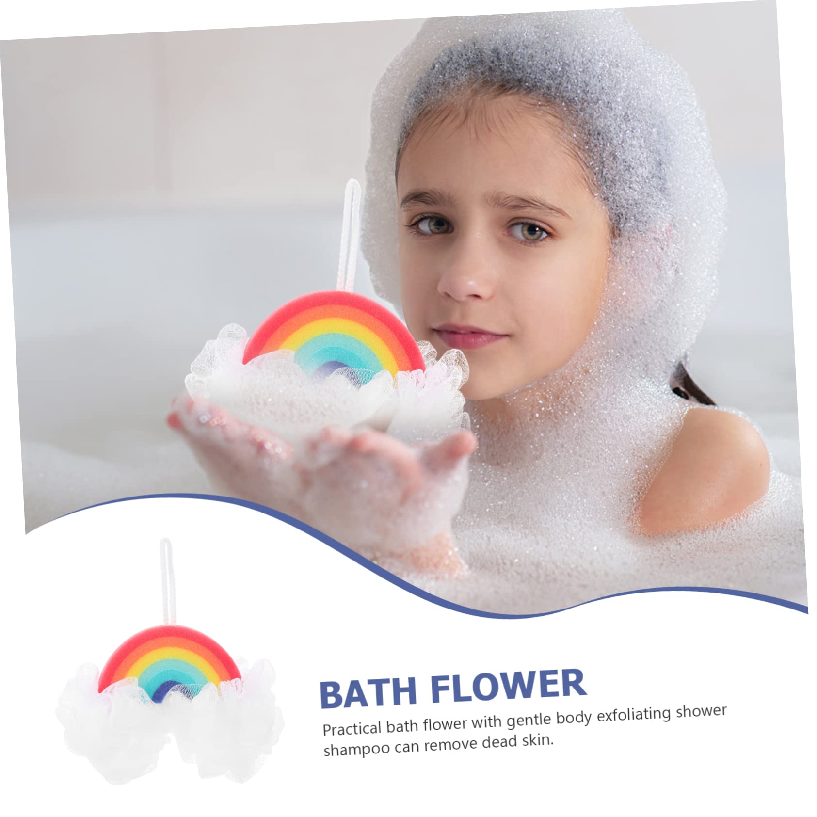 DOITOOL 4-Pack Exfoliating Bath Sponges - Soft Cloud Bath Puffs, Loofah Sponge & Body Scrub Mitt for Gentle Skin Cleansing - Perfect for Shower, Bath & Baby Care - Reusable Household & Beauty Essential