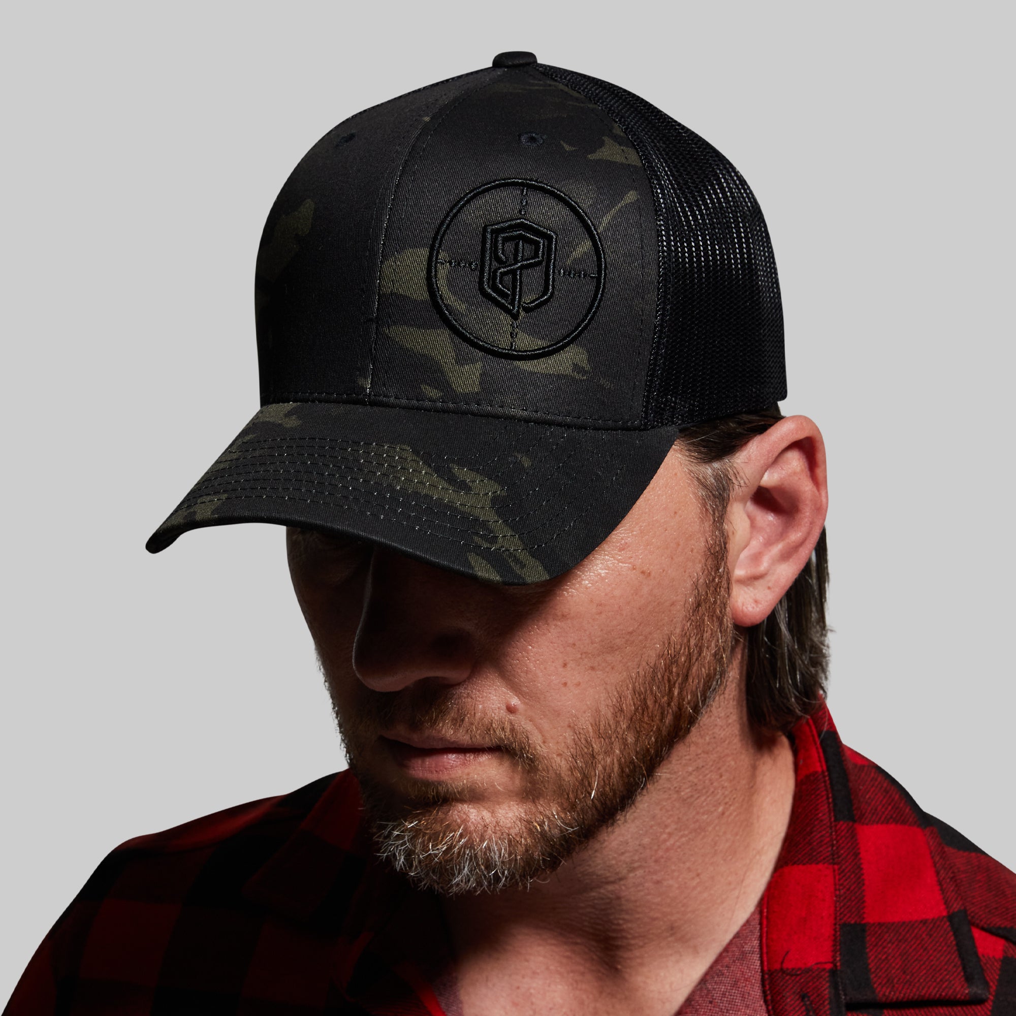 Tactical Trucker Hat - Black Multicam Camo for Outdoor, Hunting & Military Use | Durable & Adjustable for Men & Women