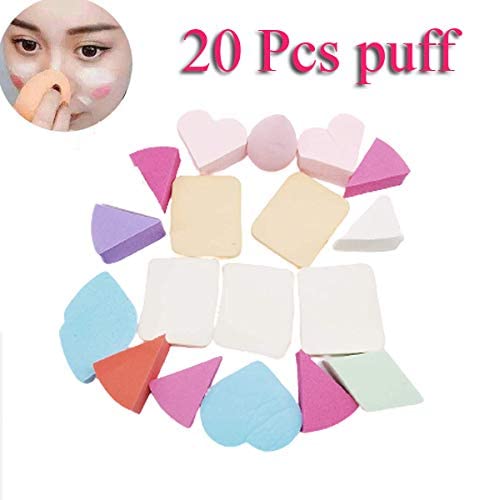 20-Piece Multi-Colored Makeup Sponge Set - Flawless Liquid Foundation Blender & Beauty Sponge Kit for Professional & Everyday Makeup Application - Perfect for Contouring, Blending & Airbrush Finish