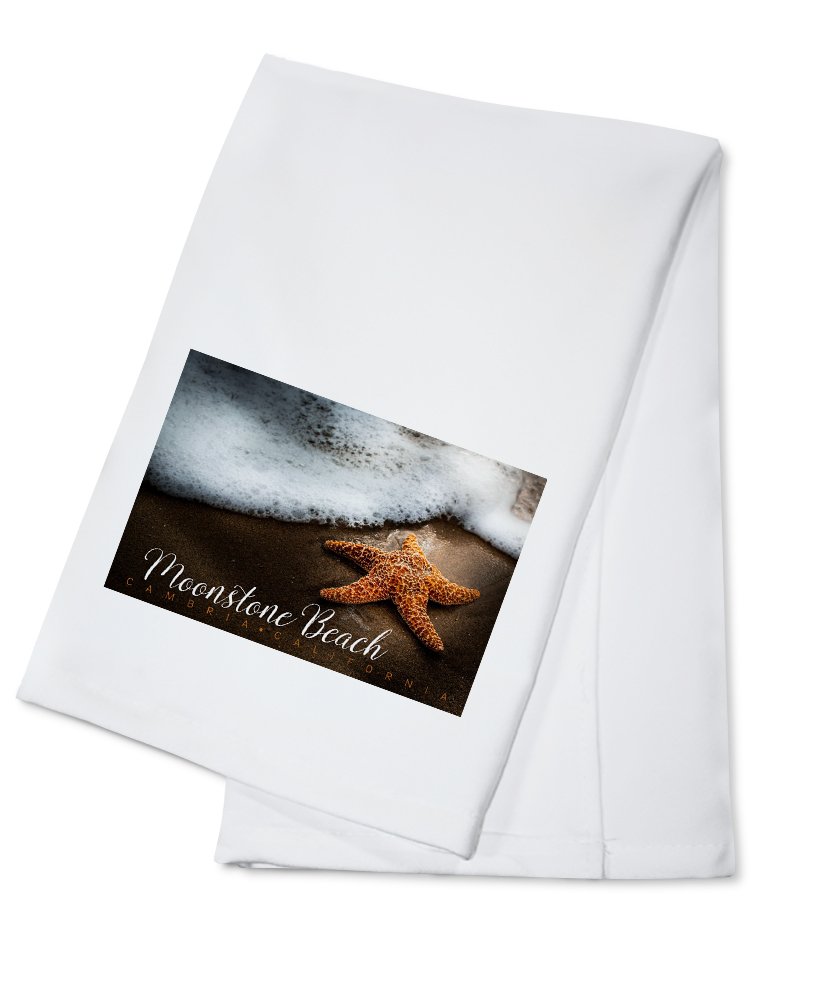 Cambria California Moonstone Beach Starfish Sea Foam 100% Cotton Tea Towel - Decorative Hand Towel for Kitchen & Home Decor - Perfect for Beach House, Coastal Decor & Gift Giving