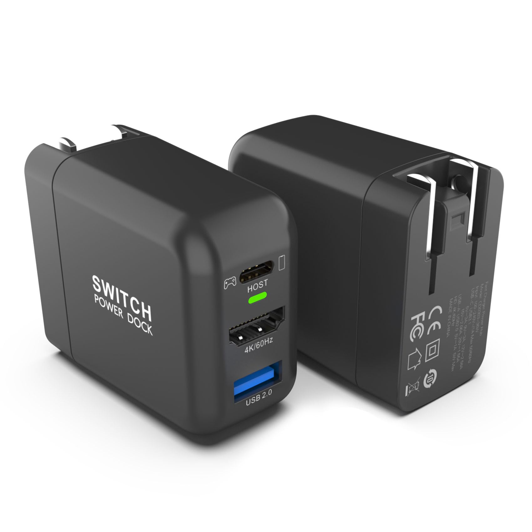 Mirabox 36W Portable TV Docking Station for Nintendo Switch - 4K@60Hz HDMI, USB 2.0 & PD USB-C Fast Charging Ports - Includes Full-Featured USB-C Cable - Perfect for Gaming on TV or Travel Charging