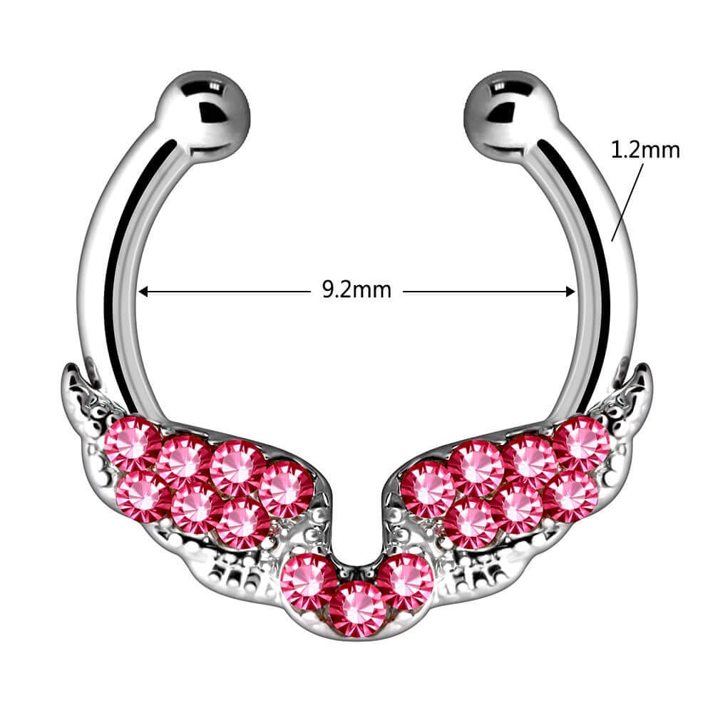 Red Lips Rose Gold Nose Ring Hoop - Elegant Body Jewelry for Women | Perfect for Parties, Festivals & Everyday Wear (WH022)