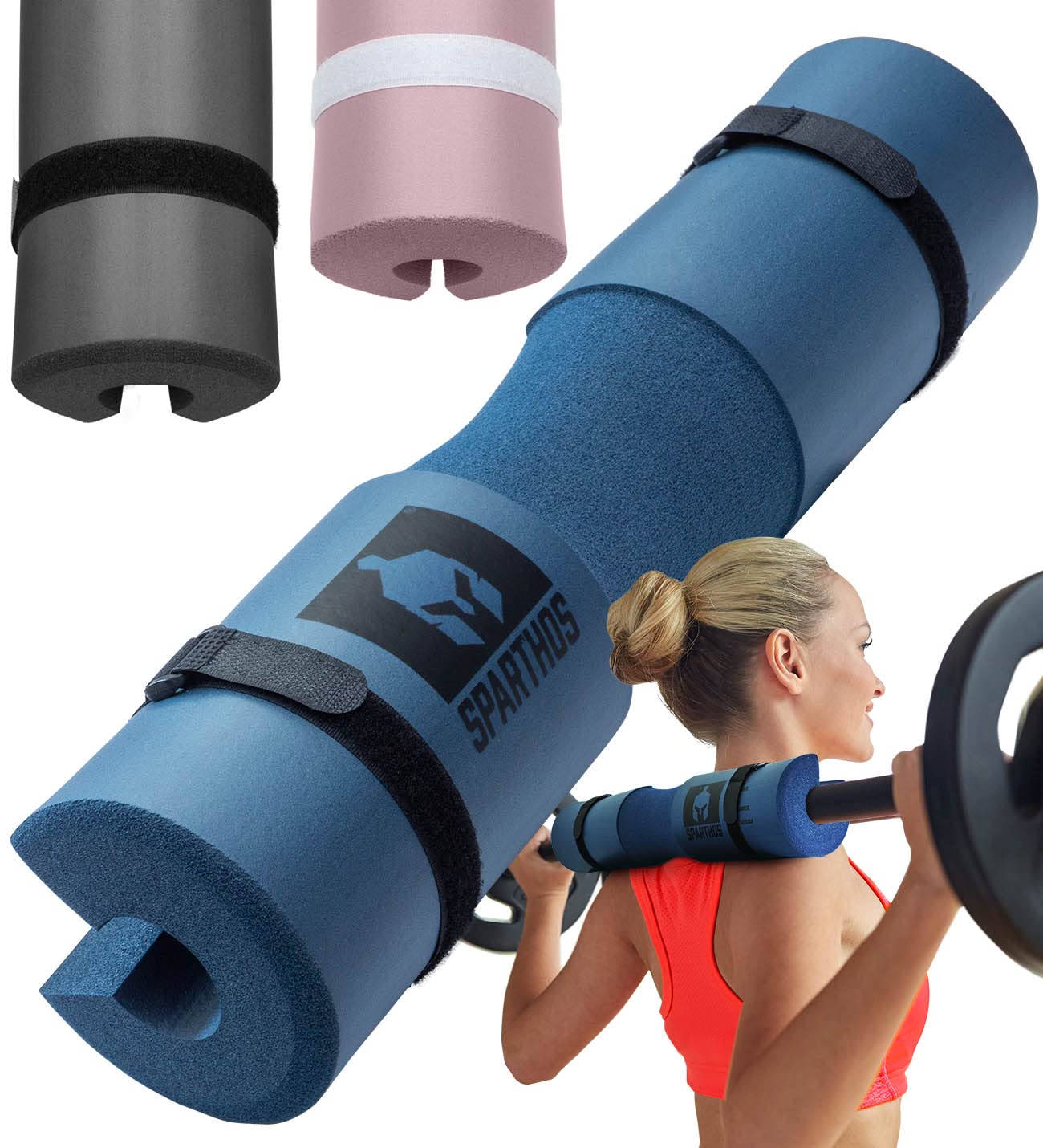 Sparthos Barbell Pad - Comfortable & Safe Squat & Hip Thrust Cushion for Weightlifting, Gym & Home Workouts