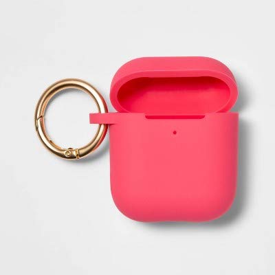 Heyday AirPods Silicone Case with Clip - Red for Gym & Outdoor Use