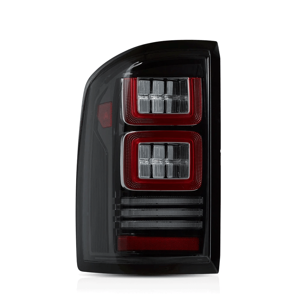 LED Tail Lights Assembly with Red Turn Signal - Compatible with 2007-2013 Chevrolet Silverado 1500/2500HD/3500HD & 2007-2010 GMC Sierra 1500/2500HD/3500HD - Clear Lens Design for Enhanced Visibility & Style - Perfect for Off-Roading, Night Driving & Custom Truck Upgrades