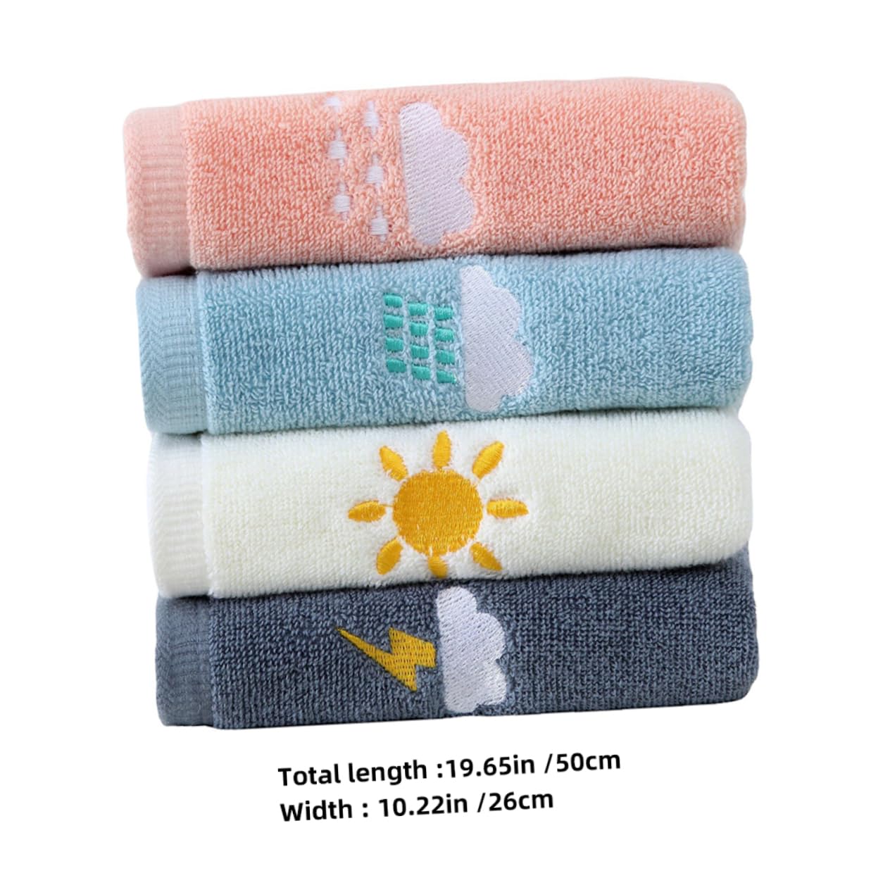 HAPINARY 4-in-1 Baby Bath Set - Soft Cotton Towels, Hand Towel, Bath Towel & Burp Cloth for Newborns & Infants | Gentle Skin Care, Baby Shower Gift, Nursery Essentials