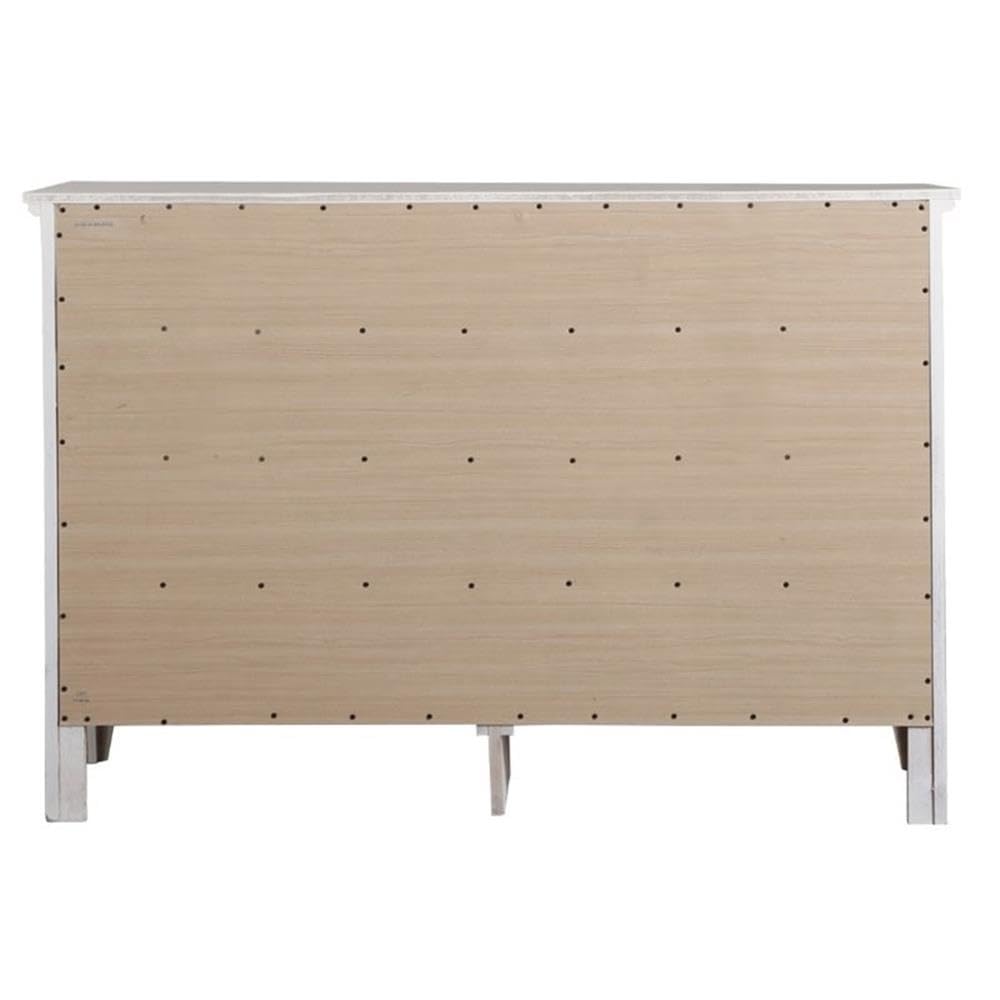 Home Square 2-Piece White Bedroom Set - 8-Drawer Dresser & 3-Drawer Nightstand - Modern Storage Solution for Master Bedroom or Guest Room
